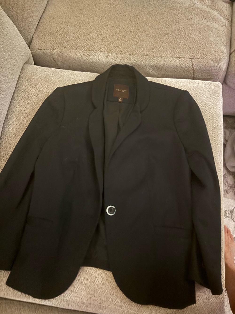 ✨THE LIMITED Black One-Button Blazer Jacket - Size 8✨ - Picture 3 of 4